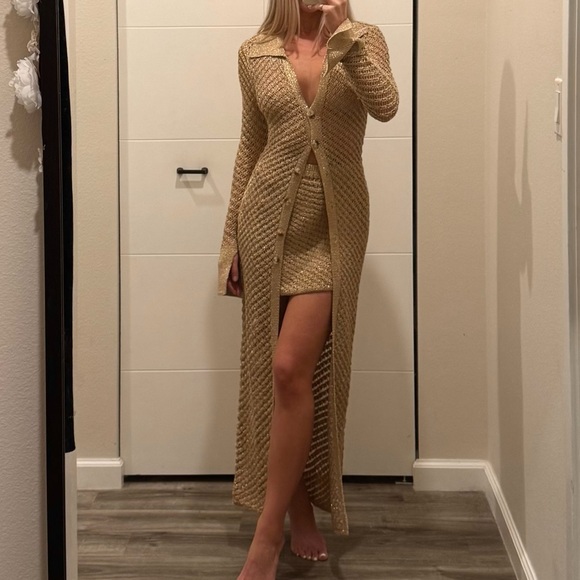 Meshki Dresses & Skirts - Meshki Waverley Metallic Knit Set / Co-Ord